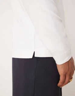 Mango Regular Fit Long Sleeve T-shirt In White For Men -Modern Menswear 207379966 4