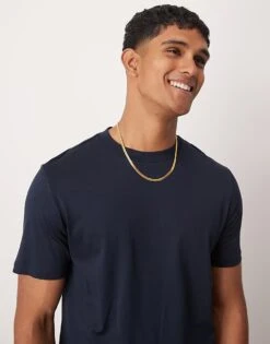 Mango Premium Short Sleeve T-shirt In Navy For Men