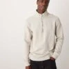 Mango Quarter Zip Sweater In Natural For Men -Modern Menswear 207380017 1 natural