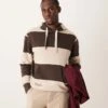 Mango Collegiate Stripe Detail Hoodie In Brown For Men Dark Brown -Modern Menswear 207380040 1 darkbrown