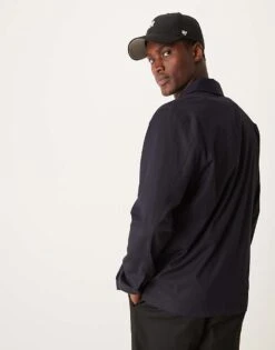 Mango Pocket Detail Slim Fit Shirt In Navy For Men -Modern Menswear 207380062 3