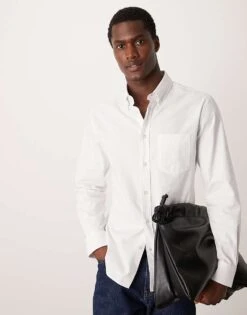 Mango Regular Fit Classic Shirt In White For Men -Modern Menswear 207380070 1 white 1