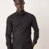 Mango Regular Fit Shirt In Black For Men Navy -Modern Menswear 207380089 1 navy