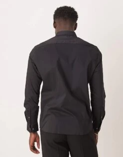 Mango Regular Fit Shirt In Black For Men Navy -Modern Menswear 207380089 3