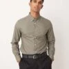 Mango Regular Fit Classic Shirt In Khaki For Men -Modern Menswear 207380097 1 khaki