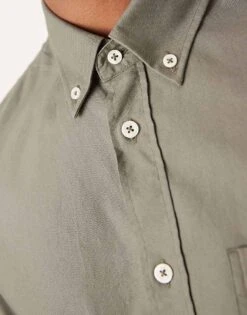 Mango Regular Fit Classic Shirt In Khaki For Men -Modern Menswear 207380097 3