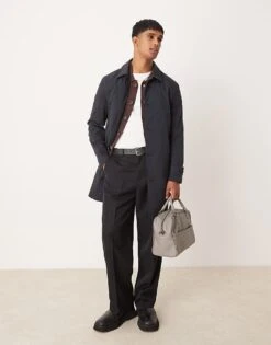 Mango Classic Trenchcoat In Navy For Men -Modern Menswear 207380220 4