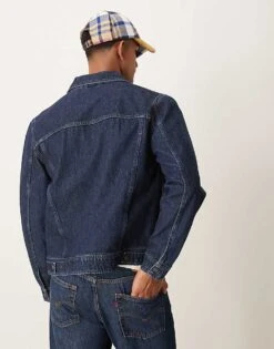 Mango Shirt Style Denim Jacket In Dark Blue For Men -Modern Menswear 207380261 3
