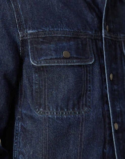 Mango Shirt Style Denim Jacket In Dark Blue For Men -Modern Menswear 207380261 4