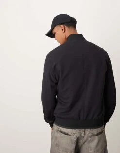 Mango Zip Down Comfort Bomber In Navy For Men -Modern Menswear 207380303 3