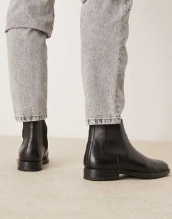 Mango Elasticated Detail Chelsea Boot In Black For Men -Modern Menswear 207380387 3