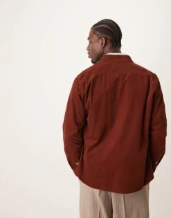 Mango Classic Fit Corduroy Shirt In Red For Men -Modern Menswear 207380454 3