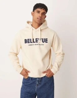 Mango 'Bellevue' Regular Fit Hoodie In Cream For Men Beige