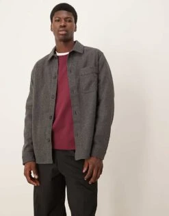 Mango Jersey Shirt In Charcoal For Men -Modern Menswear 207380631 3