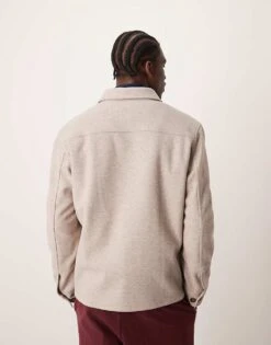 Mango Jersey Shirt In Beige For Men -Modern Menswear 207380649 4