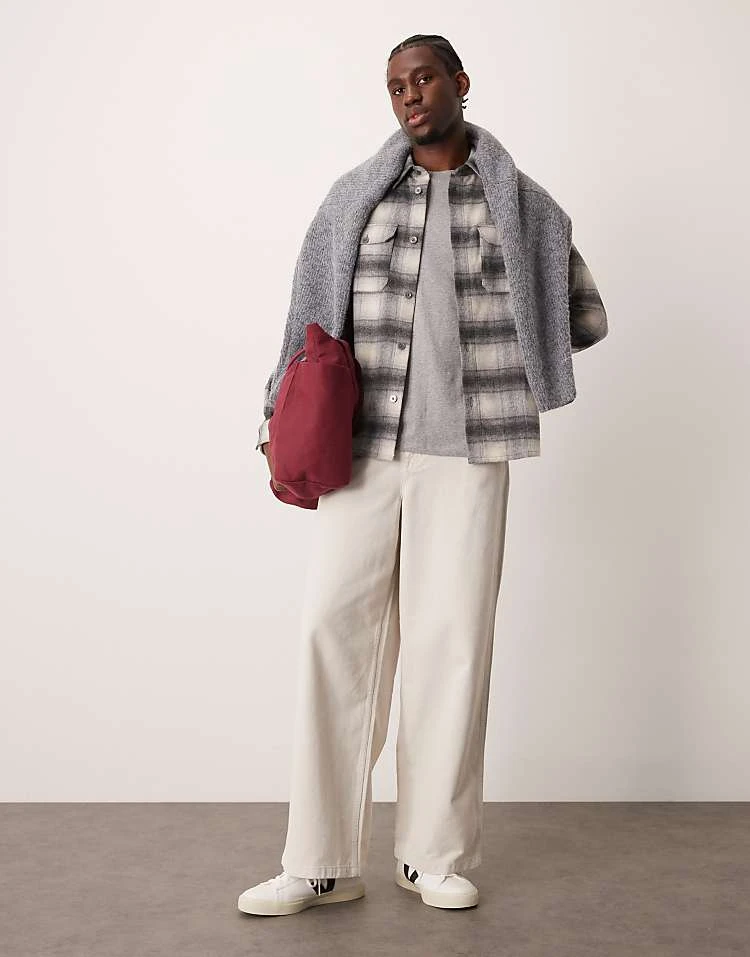 Mango Regular Fit Checkered Flannel Shirt In Grey For Men 6 Mango Regular Fit Checkered Flannel Shirt In Grey For Men - Image 4