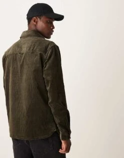 Mango Relaxed Fit Cord Shirt In Khaki For Men -Modern Menswear 207380699 3