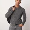 Mango Knitted Polo Jumper In Charcoal For Men 1 Mango Knitted Polo Jumper In Charcoal For Men -Modern Menswear 207380777 1 charcoal