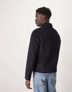 Mango Zip Down Pocket Detail Jacket In Navy For Men -Modern Menswear 207380892 4