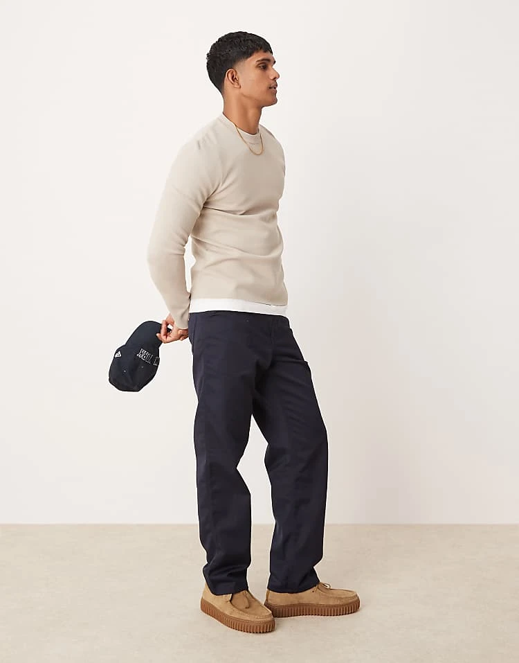 Mango Long Sleeve Jersey Sweat In Beige For Men 7 Mango Long Sleeve Jersey Sweat In Beige For Men - Image 5