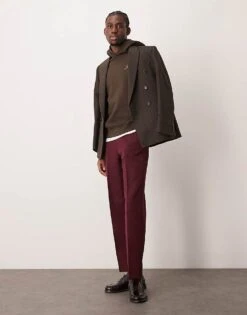 Mango Collegiate Detail Hoodie In Brown For Men Dark Brown -Modern Menswear 207384175 4
