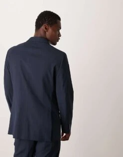 Mango Regular Fit Suit Blazer In Navy For Men -Modern Menswear 207384332 4