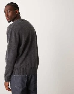 Mango Regular Fit Button Down Cardigan In Charcoal For Men -Modern Menswear 207384341 4