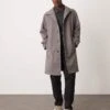 Mango Belted Mid Length Trenchcoat In Grey For Men -Modern Menswear 207384348 1 grey
