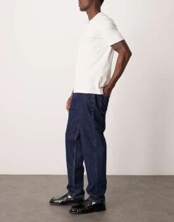 Mango Straight Fit Denim Jeans In Dark Wash Blue For Men Mid Blue -Modern Menswear 207390627 3