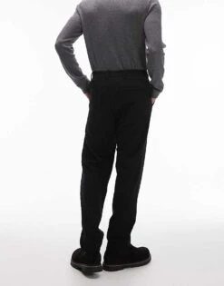 Mango Drawstring Adjustable Waist Slim Fit Trouser In Black For Men -Modern Menswear 207390658 5