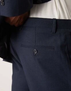 Mango Regular Fit Trousers In Navy For Men -Modern Menswear 207390710 4