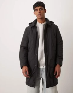 Mango Puffer Mid Length Trench Coat In Navy For Men 11 Mango Puffer Mid Length Trench Coat In Navy For Men -Modern Menswear 207422010 1 navy 1