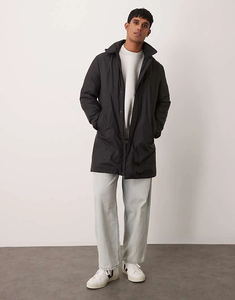 Mango Puffer Mid Length Trench Coat In Navy For Men 4 Mango Puffer Mid Length Trench Coat In Navy For Men - Image 2