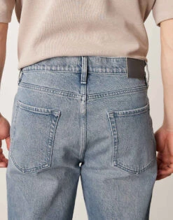 Mango Mid Waist Straight Leg Jean In Mid Wash Blue For Men Mid Blue 11 Mango Mid Waist Straight Leg Jean In Mid Wash Blue For Men Mid Blue -Modern Menswear 207422017 4