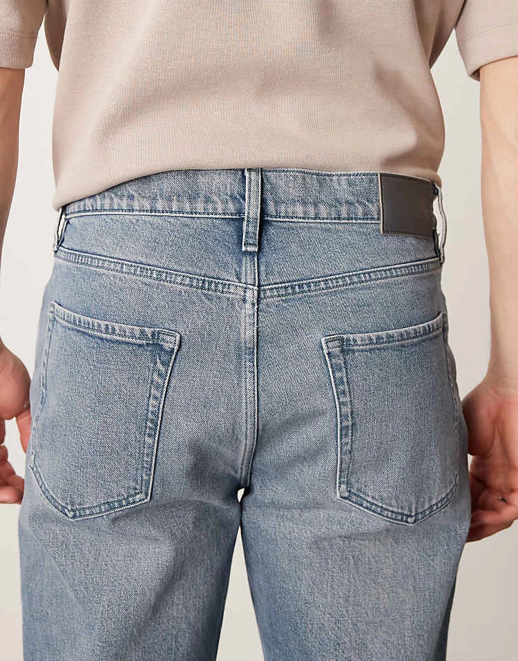 Mango Mid Waist Straight Leg Jean In Mid Wash Blue For Men Mid Blue 6 Mango Mid Waist Straight Leg Jean In Mid Wash Blue For Men Mid Blue - Image 4