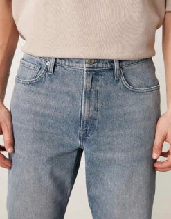 Mango Mid Waist Straight Leg Jean In Mid Wash Blue For Men Mid Blue 12 Mango Mid Waist Straight Leg Jean In Mid Wash Blue For Men Mid Blue -Modern Menswear 207422017 5