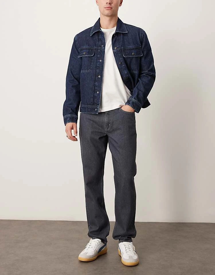 Mango Mid Waist Straight Leg Jean In Dark Wash Blue For Men Dark Blue 3 Mango Mid Waist Straight Leg Jean In Dark Wash Blue For Men Dark Blue