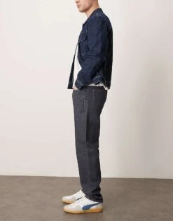 Mango Mid Waist Straight Leg Jean In Dark Wash Blue For Men Dark Blue 10 Mango Mid Waist Straight Leg Jean In Dark Wash Blue For Men Dark Blue -Modern Menswear 207422033 3