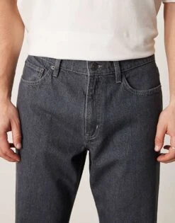 Mango Mid Waist Straight Leg Jean In Dark Wash Blue For Men Dark Blue 12 Mango Mid Waist Straight Leg Jean In Dark Wash Blue For Men Dark Blue -Modern Menswear 207422033 5