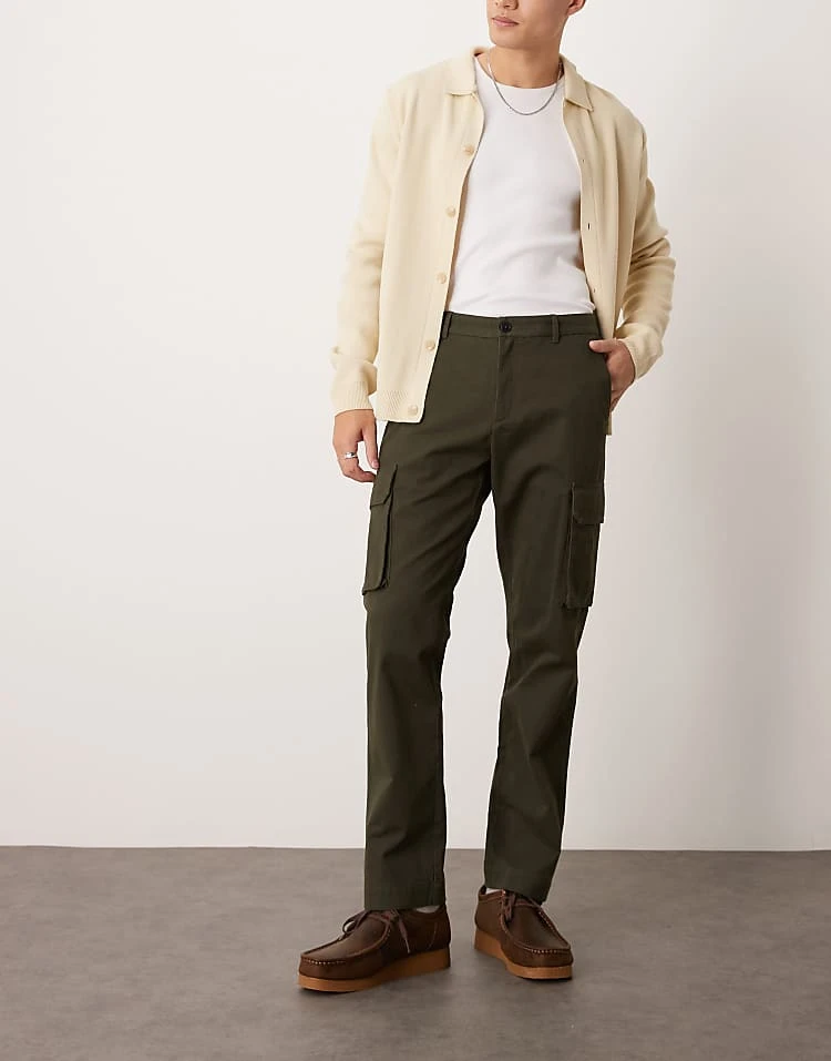 Mango Pocket Detail Straight Leg Cargo Trouser In Brown For Men 4 Mango Pocket Detail Straight Leg Cargo Trouser In Brown For Men - Image 2