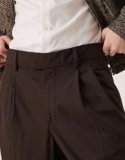 Mango Relaxed Tailored Trouser In Brown For Men -Modern Menswear 207544171 4