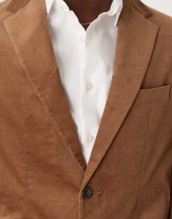 Mango Cord Blazer In Mid Brown For Men -Modern Menswear 207544255 3