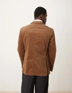 Mango Cord Blazer In Mid Brown For Men -Modern Menswear 207544255 4