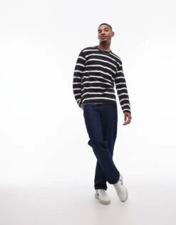 Mango Long Sleeved Stripe T-shirt In Black And White For Men -Modern Menswear 207715519 1 white 1