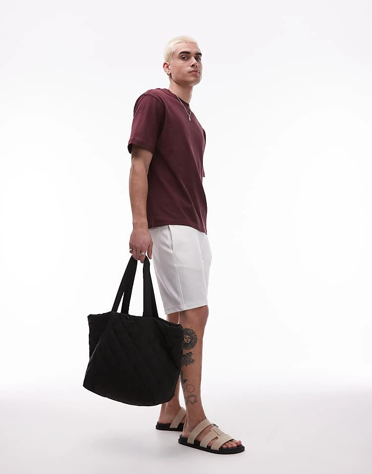 Mango Premium Cotton Regular T-shirt In Burgundy For Men 4 Mango Premium Cotton Regular T-shirt In Burgundy For Men - Image 2