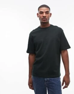 Mango Premium Cotton Regular T-shirt In Dark Green For Men 11 Mango Premium Cotton Regular T-shirt In Dark Green For Men -Modern Menswear 207804437 1 darkgreen 1