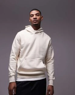 Mango Hoodie In Ecru For Men -Modern Menswear 207833667 3