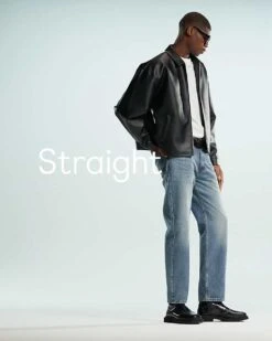 Mango Relaxed Straight Fit Jeans In Light Blue For Men -Modern Menswear 207833697 1 lightblue 1