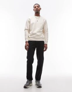 Mango Relaxed Straight Fit Jeans In Black For Men 13 Mango Relaxed Straight Fit Jeans In Black For Men -Modern Menswear 207833706 1 black 1