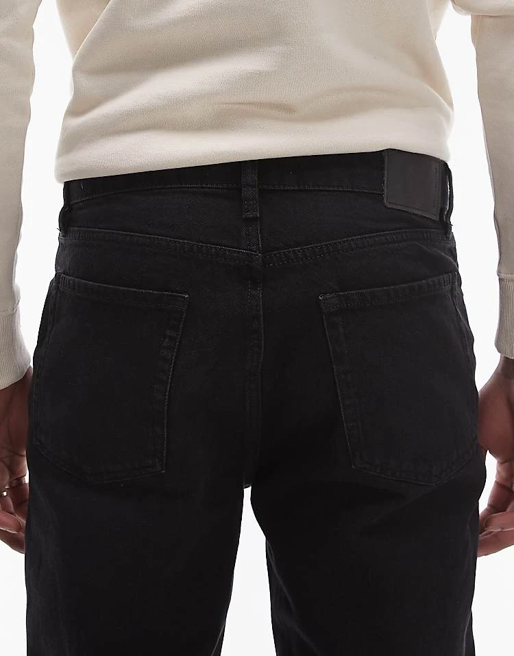 Mango Relaxed Straight Fit Jeans In Black For Men 6 Mango Relaxed Straight Fit Jeans In Black For Men - Image 4